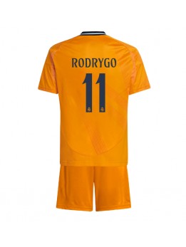 Real Madrid Rodrygo Goes #11 Dječji Gostujuci Dres kompleti 2024-25 Kratak Rukavima (+ kratke hlače)